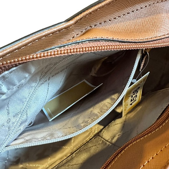 Michael Kors Jet Set Leather Luggage Brown Travel Shoulder Tote NWT - Picture 12 of 15